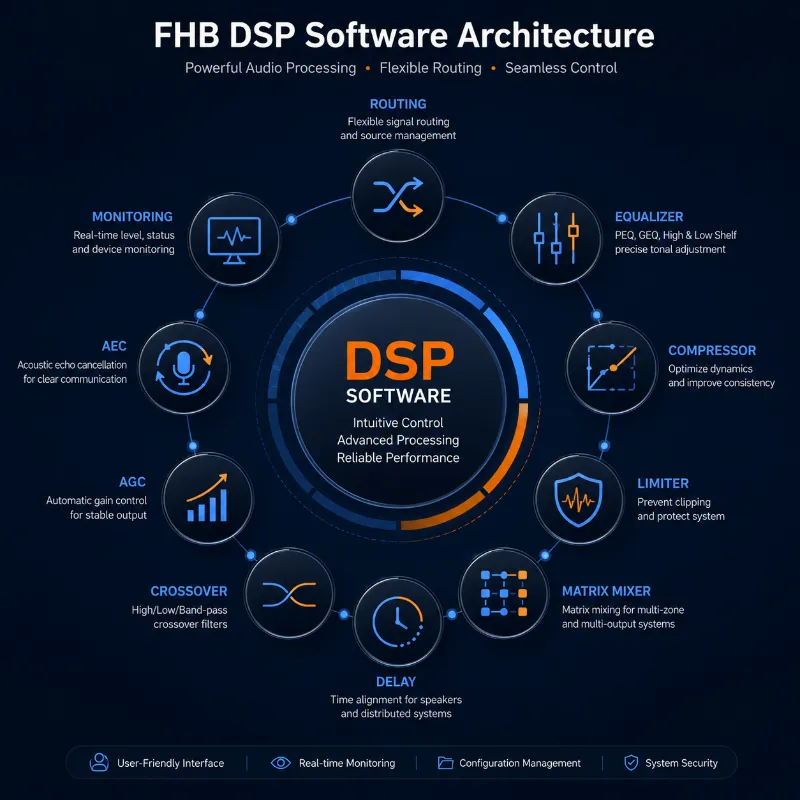 Cómo utilizar el software FHB DSP para el procesamiento de audio