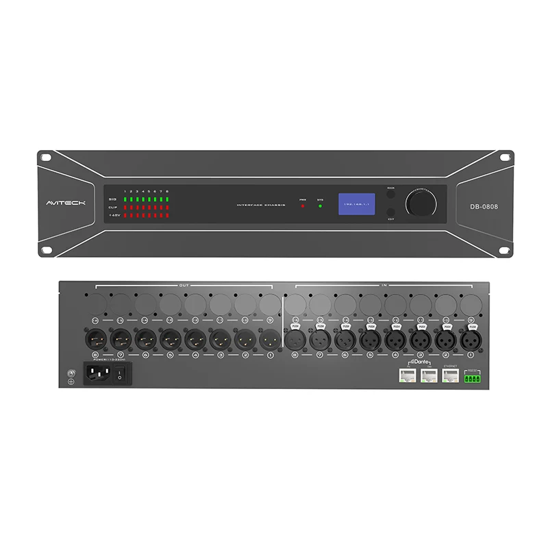 Interfaz de audio Dante de 8 canales
